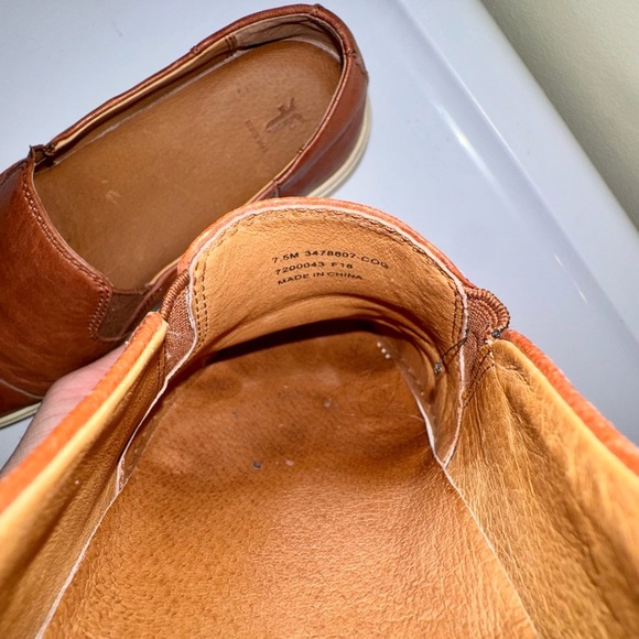 Frye Gemma Tan Leather Slip On Sneakers - Picture 8 of 9